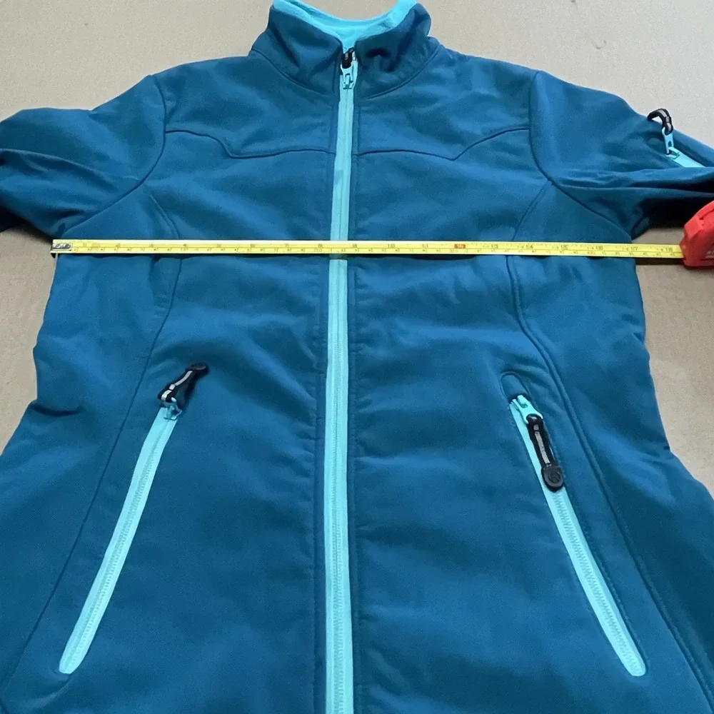 Roper Women's Approx XS‎ Teal Polyester Softshell Jacket Full Zip